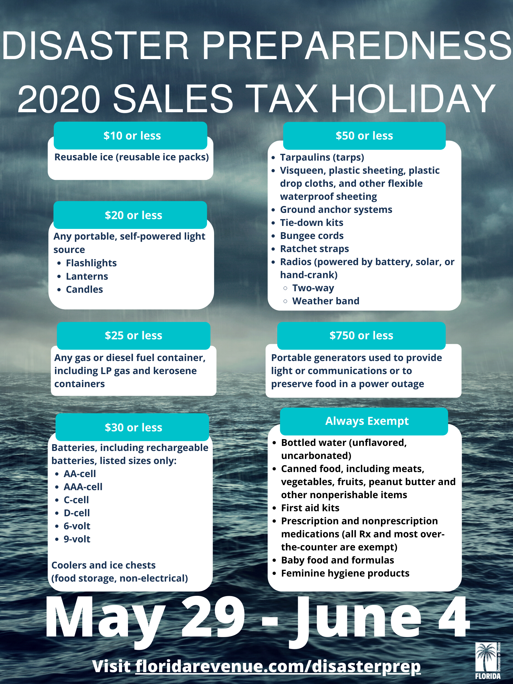 Disaster Preparedness Sales Tax Holiday May 29 June 4 Lake Hamilton