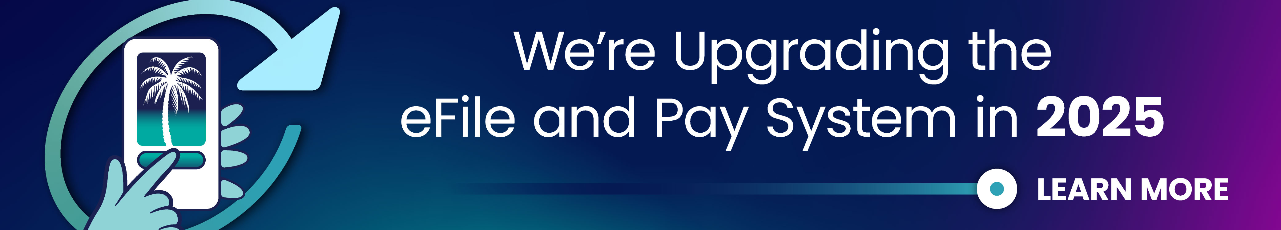 eFile and Pay System Upgrade Banner